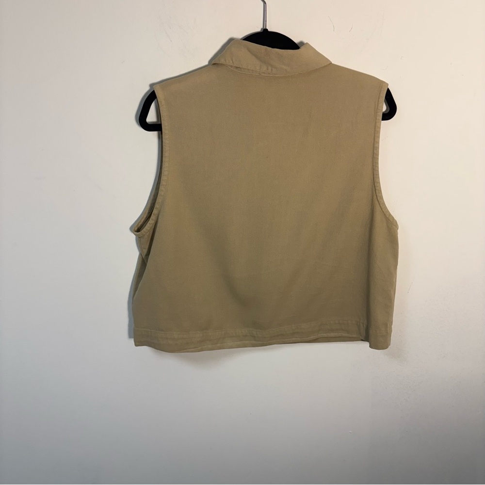 Vintage Eileen Fisher Womens Sleeveless Button-Up Vest Tencel Blend Large - Picture 2 of 11